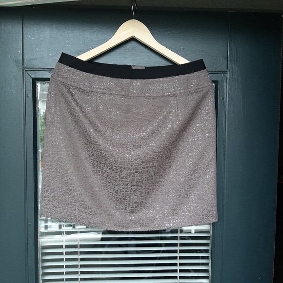 Ann Taylor Loft Brown Tones Skirt Front Zipper Size 8 - Picture 12 of 14